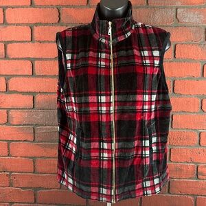 Jennifer Scott Vest‎ Womens Large Plaid